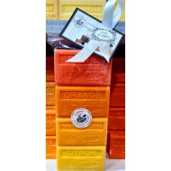 Coffret de 4 savons 125gr BEURRE DE KARITÉ LAVANDE en boite carton