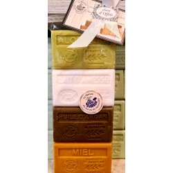 Coffret de 4 savons 125gr BEURRE DE KARITÉ en boite carton