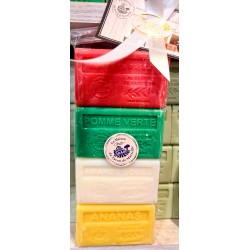Coffret FRUITÉ de 4 savons 125gr BEURRE DE KARITÉ en boite carton