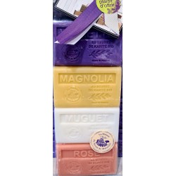 Coffret de 4 savons 125gr BEURRE DE KARITÉ en boite carton