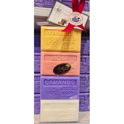 Coffret FRUITÉ de 4 savons 125gr BEURRE DE KARITÉ