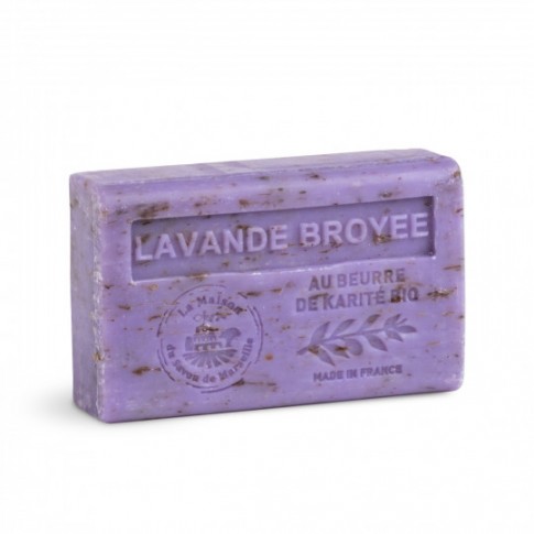 Savon 125gr au beurre de karité bio- LAVANDE BROYEE