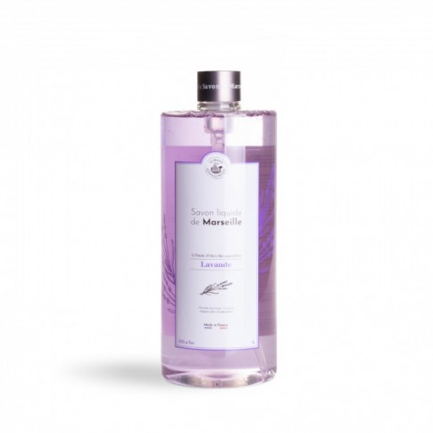 Savon liquide de Marseille 1L LAVANDE - Huile d'olive Bio