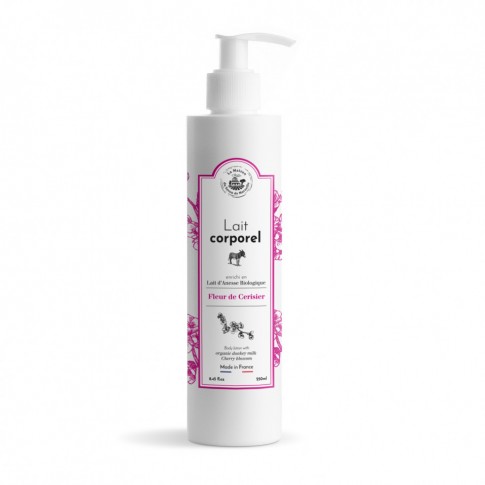 Lait Corporel 250ml FLEUR DE CERISIER- Lait d'anesse Bio