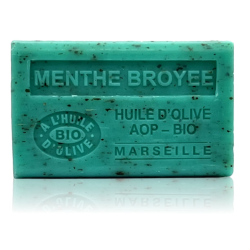 Savon 125gr à l'huile d'olive Bio - MENTHE BROYEE