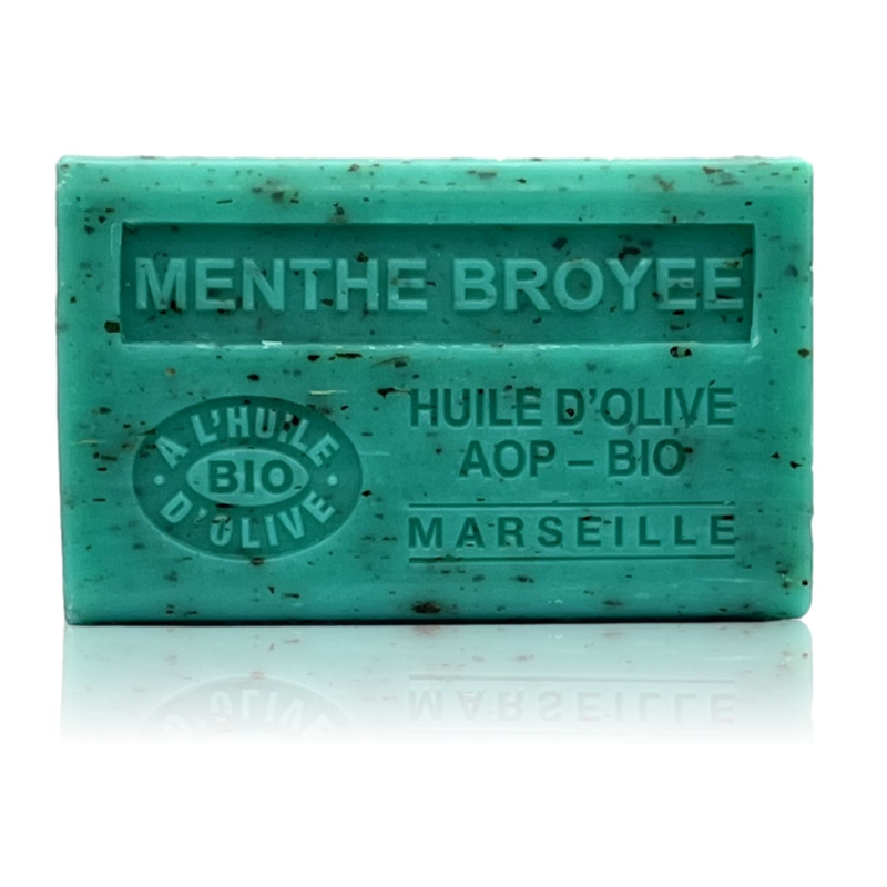 Savon 125gr à l'huile d'olive Bio - MENTHE BROYEE
