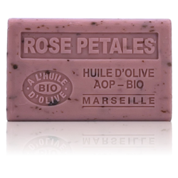 Savon 125gr à l'huile d'olive Bio - ROSE PETALES
