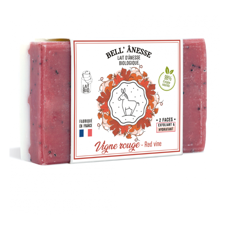 Savon Duo au Lait d'Ânesse 125gr - VIGNE ROUGE