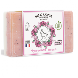 Savon Duo au Lait d'Ânesse 125gr - ROSE PETALES