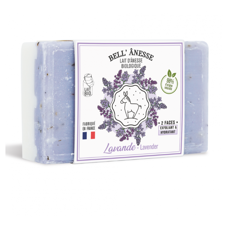 Savon Duo au Lait d'Ânesse 125gr - LAVANDE