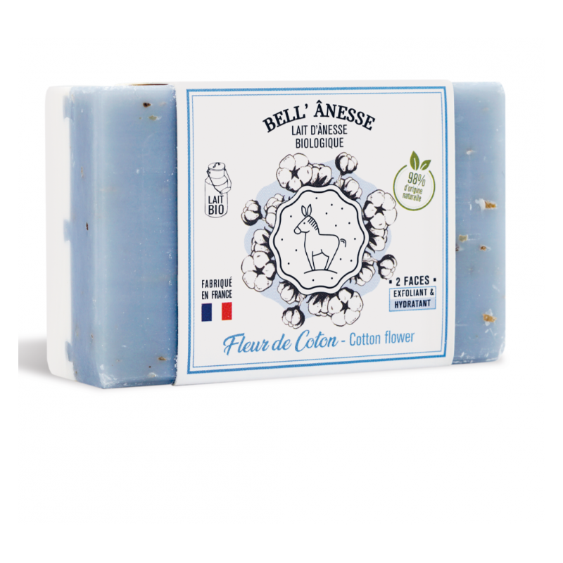 Savon Duo au Lait d'Ânesse 125gr - FLEUR DE COTON