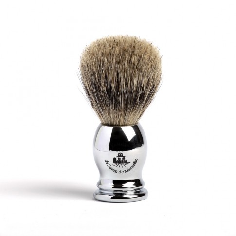Blaireau poils de blaireau manche métal homme